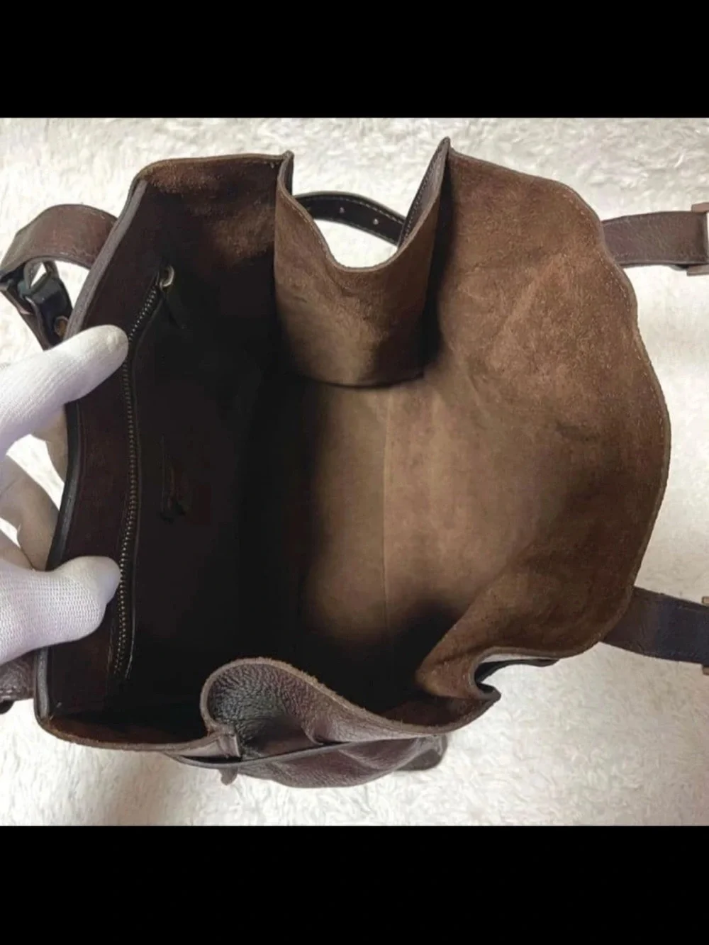 Mulberry Dark Brown Leather Shoulder Tote with Buckle Strap